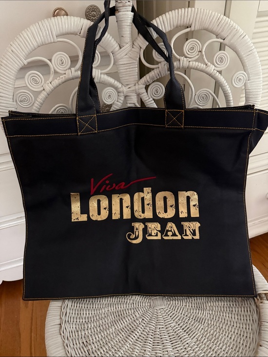 Victoria's Secret Handbags - Viva London Jean Dark Blue Canvas Logo Tote